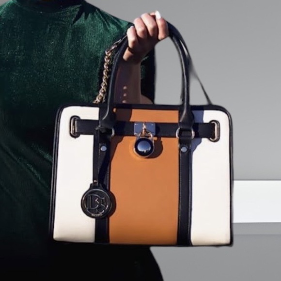 SOLD SOLD SOLD NWT D/S Designs Multi Neutral Tone Shoulder Bag Satchel Wallet - Picture 7 of 10